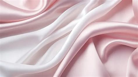 Elegant Rose Colored Bed Sheet Texture Smooth And Luxurious White Silk