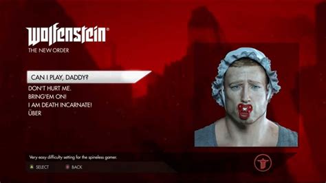 Wolfenstein The New Order Funny Difficulty Settings Youtube