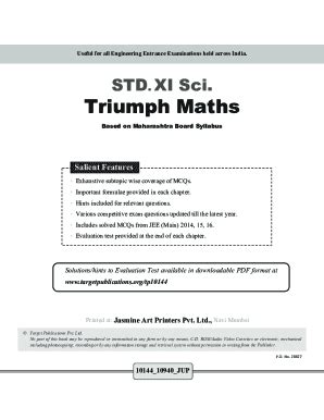 Fillable Online MHT CET Triumph Maths Book For Engineering Entrance