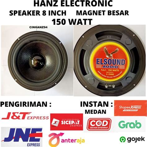 SPEAKER ELSOUND 8 INCH 150 WATT MAGNET BESAR ORIGINAL Lazada Indonesia