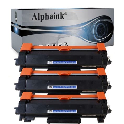 Kit 3 Toner Brother TN 2420 Compatibile Nero Con Chip Alphaink