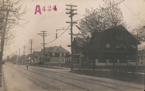 Houses on A Street with Power Lines In Front Niskayuna, NY Postcard