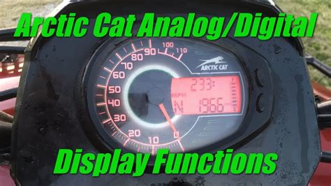 Arctic Cat Analog Digital Gauge Functions Youtube