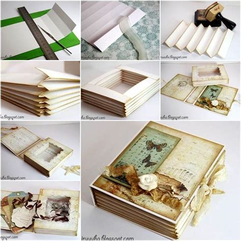 DIY Vintage Scrapbook Gift Box Ideas