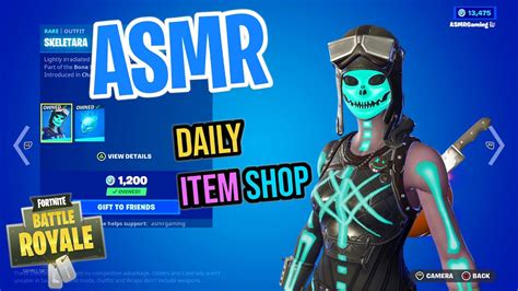 Asmr Fortnite Rare Skeletara Skin Is Back Daily Item Shop 🎮🎧 Relaxing Whispering 😴💤 Youtube