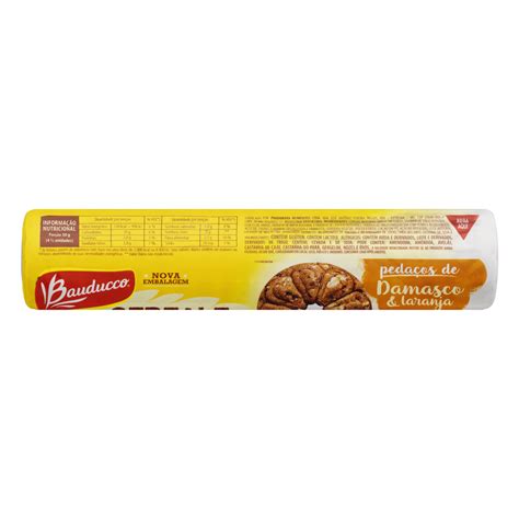 Biscoito Integral Damasco Laranja Bauducco Cereale Frutas Pacote