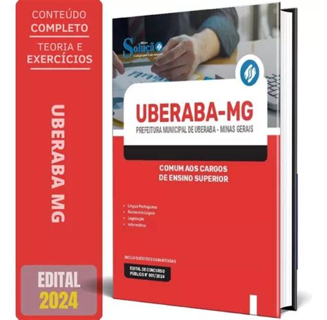 Apostila Prefeitura Uberaba Mg 2024 Comum Aos Cargos Ensino MercadoLivre