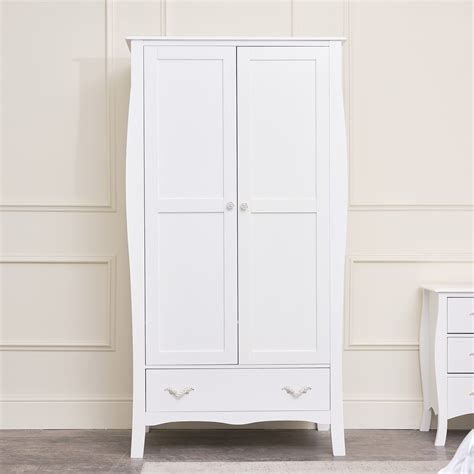 Large Double Wardrobe - Elizabeth White Range | Melody Maison