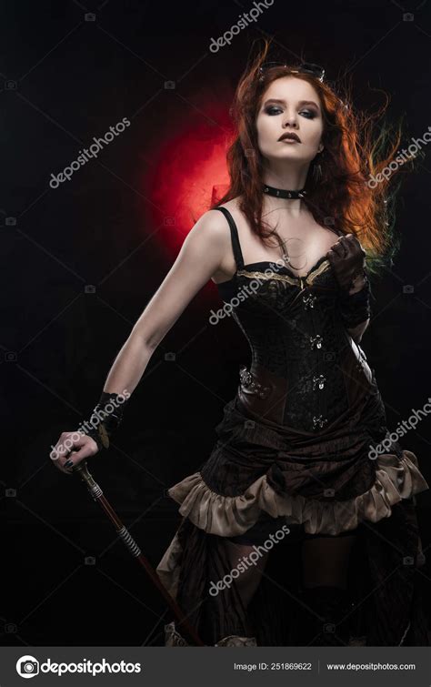 Redhead Steampunk Corset