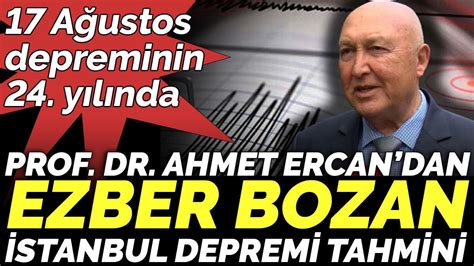 A Ustos Depreminin Y L Nda Prof Dr Ahmet Ercandan Ezber