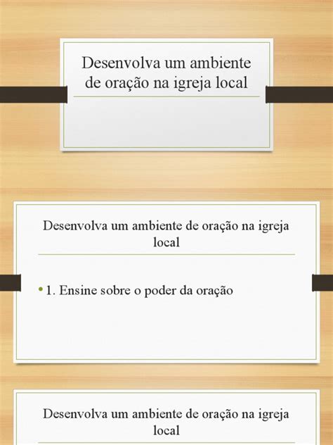 Como Iniciar Uma Oração Na Igreja - Criando um Ambiente de Oração na Igreja | PDF