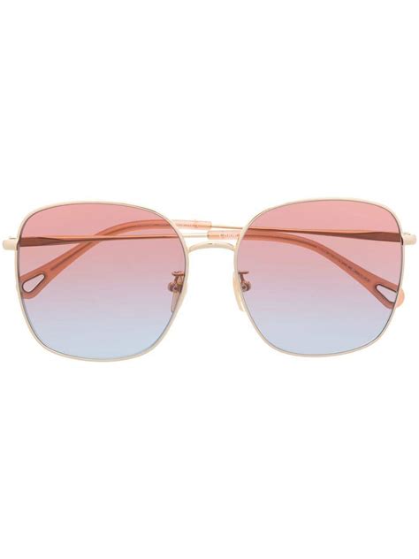 Chloé Gradient Lens Sunglasses Pink Editorialist