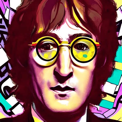 John Lennon Portrait Pop Art · Creative Fabrica