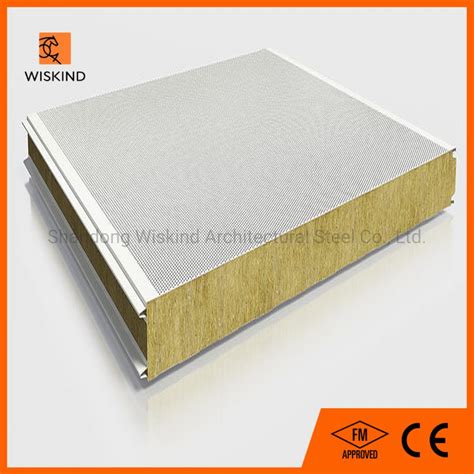 Fm Ce Approved Rock Wool Rockwool Sandwich Panel For Wall System Roof