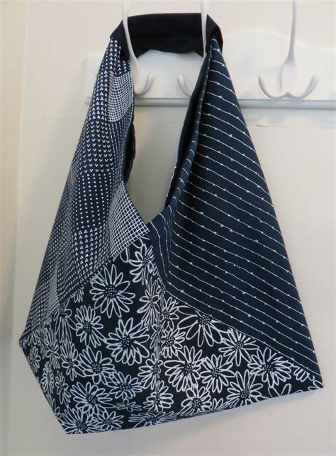 Indigo Origami Bag Triangle Bag Tote Bag Slouch Bag