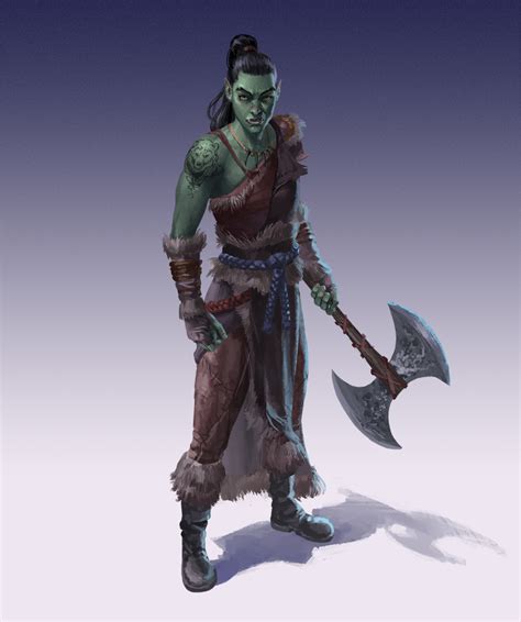 Commission Half Orc Barbarian By Phill Art On Deviantart