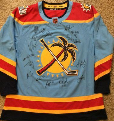 FLORIDA PANTHERS 22-23 TEAM SIGNED REVERSE RETRO HOCKEY JERSEY BARKOV ...