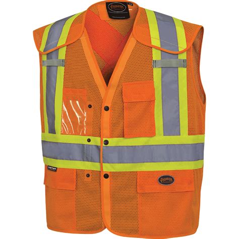 Pioneer Veste De S Curit D Tachable Manche Mont E Bas Orange Haute