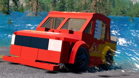 FUGINDO Da ENCHENTE CARROS De LEGO No BeamNG Drive YouTube