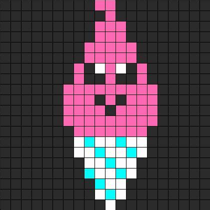 Cotton Candy Perler Bead Kandi Pattern