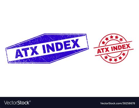 Atx Index Unclean Badges In Round And Hexagon Vector Image