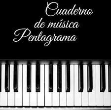 Cuaderno de música pentagrama piano Libreta de musica 12 pentagramas