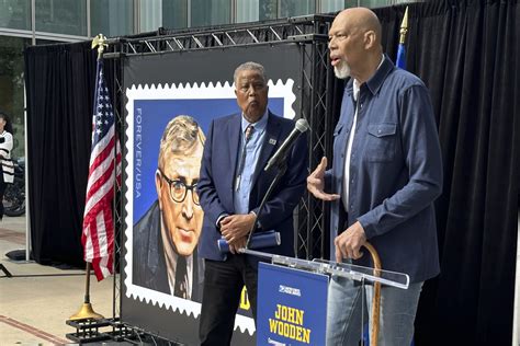 UCLA Unveils U.S. Stamp Honoring Legendary Coach John Wooden with ...