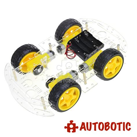 4WD 2 Layer Smart Robot Car Chassis Kit With DC Motor Set For Arduino