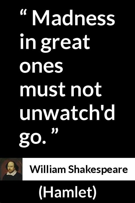 William Shakespeare quote about madness from Hamlet | William ...