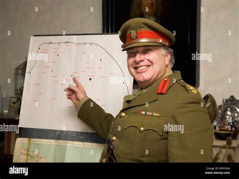 Portrayal Of British Army Captain During World War Ii Stock Photo Alamy