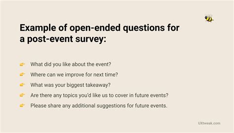 Post-event Survey Questions | UXtweak