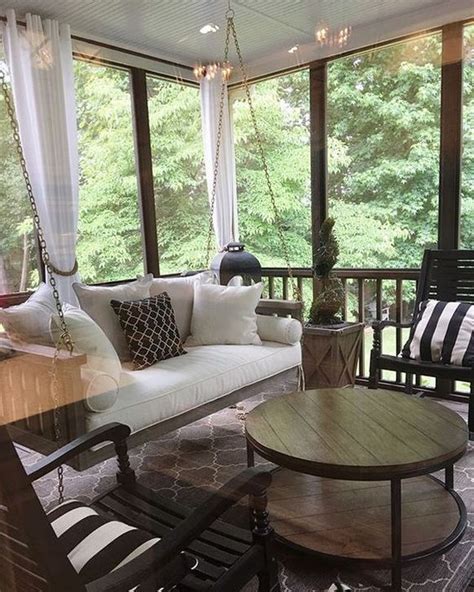 44 Amazing Sleeping Porch Design Ideas That You Need To Try Porch Furniture House With Porch