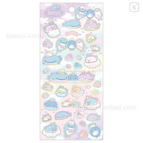 Japan San X Seal Sticker Jinbesan To Umiusagi Rainbow Kawaii Limited