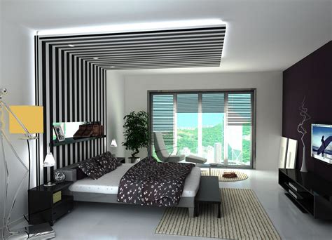 contemporary-bedroom-lights-with-POP-ceiling-decor - Top Dreamer