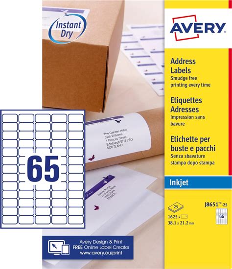 SmithPackaging A4 Self Adhesive Address Labels 65 Labels Per Sheet