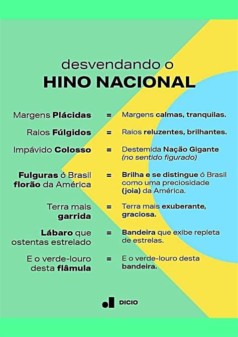 Qual A Importância Do Hino Nacional - ENTENDA O HINO NACIONAL BRASILEIRO | Hino do brasil, Brasil brasileiro