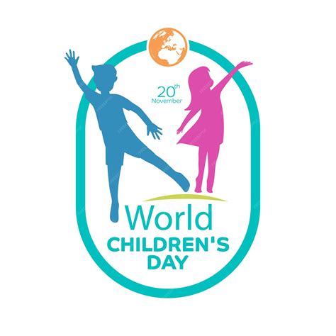 Premium Vector World Childrens Day Logo Event Concept Design