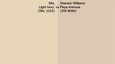 Ral Light Ivory Ral Vs Sherwin Williams Playa Arenosa Sw