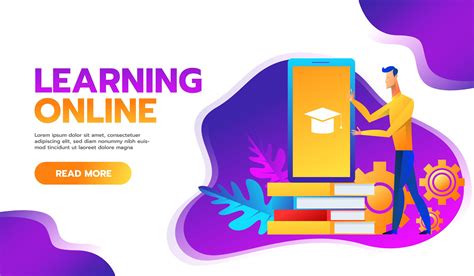 Online Training Courses Vector Illustration Distance Learning Business