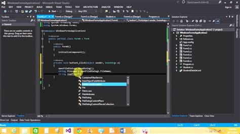 How To Use Openfiledialog Control In Windows Form C Youtube