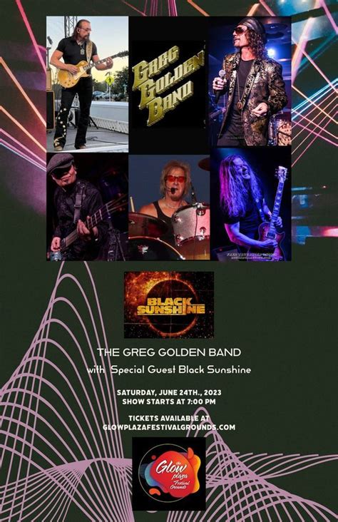 The Greg Golden Band With Special Guest Black Sunshine Glow Plaza