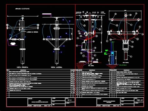 Armados De Red Primaria Para Sistemas De 22 9 Kv En AutoCAD Librería CAD