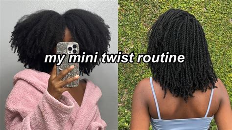 My Mini Twist Routine On Stretched Natural Hair Type Youtube