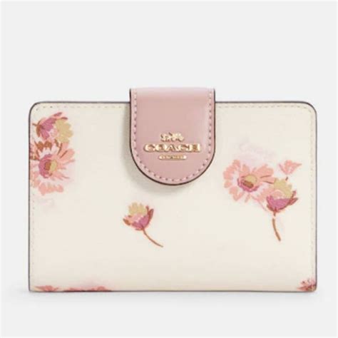 Coach Medium Zip Wallet With Multi Floral Print In Girly Bags