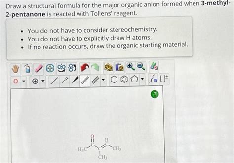 Solved Draw A Structural Formula For The Major Organic Anion Chegg