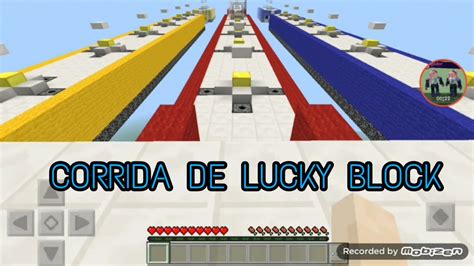 MINECRAFT CORRIDA DE LUCKY BLOCK YouTube