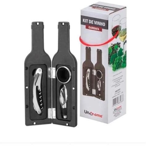 KIT ABRIDOR DE VINHO FORMATO GARRAFA Shopee Brasil