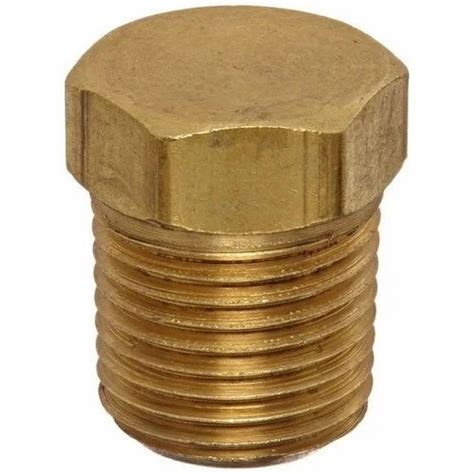 Metallic Golden Round Polished Brass Plug For Pipe Feetings Feature