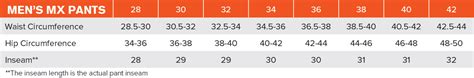 Size Charts Fxr Racing Norway Dev