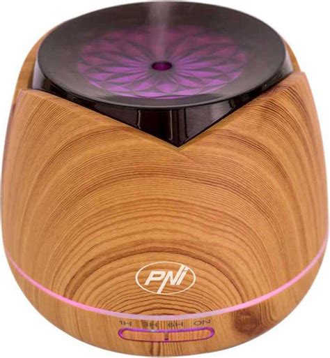 Wood Grain Aroma Diffuser Ml Luftfuktare Ultraljud Automatisk